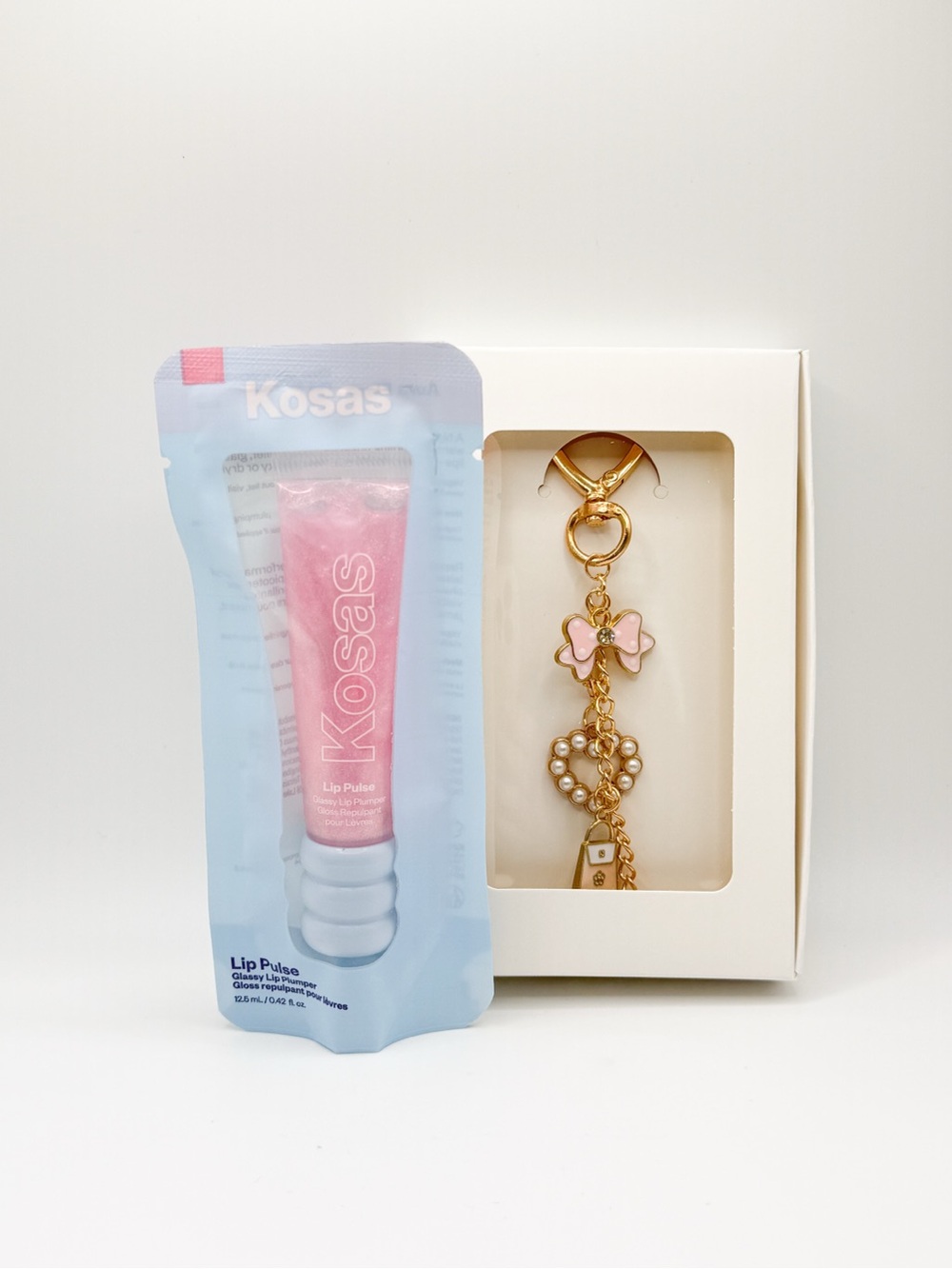 Kosas Lip Pulse Aura Flare Lip Plumper w/ Pink Boutique Charm Gift Set - Picture 2 of 5
